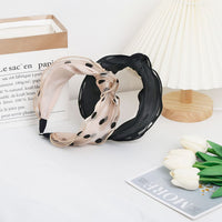 5 x Brand New 2PCS Women Hair Bands Boho Headband Wrap Tie Fashion Hair Scarf Bow Tie Non-slip Fabric Hair Accessories Alice Wide Hair Bands for Women Uk and Girls PolkaBlackDE  - RRP €90.0