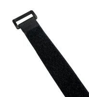 1 x RAW Customer Returns Alfatex Adjustable Velcro Straps, Velcro Closure Straps for Cable Ties and Organizer Fastener, Nylon, Black, 2 Pieces 2.5cm x 50cm - RRP €6.77