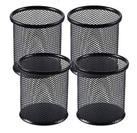 1 x Brand New Faneli 4 pcs Desk Pen Holder, Metal Mesh Desk Pen Holder Black - RRP €8.05