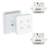 1 x RAW Customer Returns LoraTap wireless switch set 1 wall bracket 1 double remote control 2 receivers SS9412Q1 - RRP €38.4