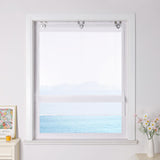 1 x RAW Customer Returns ESLIR Roman blind without drilling Roman curtains with U-hooks Eyelet blind Voile curtains Transparent curtains Modern 1 piece White WxH 80x130cm 1 piece - RRP €23.18