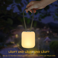 1 x RAW Customer Returns himmel Camping Lamp, Portable Outdoor Lamp for Hanging, Standing and Mounting, Rechargeable Outdoor Hanging Lamp, Table Lamp for Living Room and Bedroom Energy Class E gray  - RRP €40.33