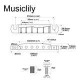 1 x RAW Customer Returns Musiclily Ultra 52mm Aluminum Intonable Wraparound Bridge for USA PRS Style Electric Guitar, Chrome - RRP €43.04