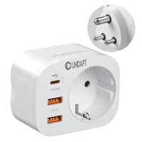 1 x RAW Customer Returns Unidapt 4 in 1 travel adapter for India with 3 USB, adapter India socket, travel adapter India, travel plug type D, adapter for Sri Lanka, India, Nepal, travel plug India power adapter - RRP €18.99