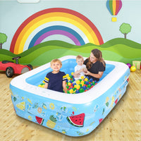 1 x RAW Customer Returns Inflatable pool, pool with inflatable soft floor, swimming pool, inflatable bathtub for indoor or outdoor, ball pit 185 148 56  - RRP €64.76