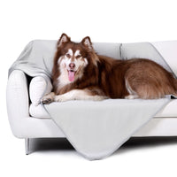 1 x RAW Customer Returns PETTOM Dog Blanket Washable 152 x 127 cm Dog Blanket Waterproof Dog Blanket Cool and Warm Double Layer Pet Blanket Sofa Bed Grey  - RRP €30.24