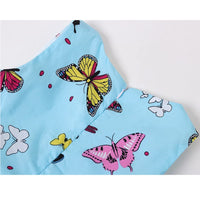 1 x Brand New SMILING PINKER Girls Dress Cotton Butterfly Strap Dress Summer Party Dresses 2-3 Years, Blue  - RRP €18.14