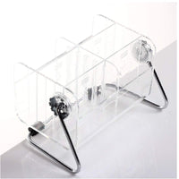 1 x RAW Customer Returns HQdeal clear desktop holder for remote control media storage box organizer - for up to 6 remote controls - RRP €14.99