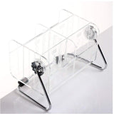 1 x RAW Customer Returns HQdeal Remote Control Holder Storage Box Table Transparent for up to 6 Remote Controls - RRP €14.99