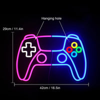 1 x RAW Customer Returns LUCUNSTAR Game Neon Sign for Wall Decoration, Game Neon Light, Game Console LED Sign with USB Powered for Playroom, Game Zone, Living Room - RRP €39.31