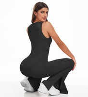 1 x RAW Customer Returns UNIQUEBELLA Jumpsuit Women, Overall with Wide Leg Sexy Outfit for Women - Body Suit Catsuit Women One Piece Tracksuits High Waist - RRP €40.33