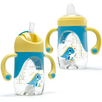 1 x RAW Customer Returns hahaland Baby Sippy Cup with Straw for Baby 6-12 Months - Dinosaur - RRP €30.0