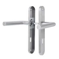 1 x RAW Customer Returns AwmnSrman door handles interior doors doorknob door fitting door handle set room door set 72MM-BB-mortise set of 3 modern stainless steel 6 doorknobs 6 long plates - RRP €34.98