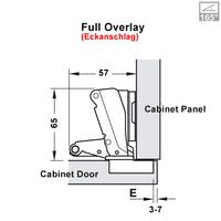 1 x RAW Customer Returns LOOTICH 165 Degree External Rebate 35mm Door Hinges with Integrated Damper Self-Closing Spring Hinges for Wardrobe Door Furniture Doors Soft Bumper 4 Pieces - RRP €20.56