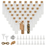 1 x RAW Customer Returns Glass Bottle Set, 40pcs 20ml Mini Bottles with Corks, Small Glass Bottle for Wedding with 10m Jute Ribbon, 40 Eyebolts, 50 Paper Labels - RRP €26.55