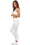 1 x RAW Customer Returns Elara Damen Jeans High Waist Slim Fit Chunkyrayan JS710-1 White 40 L  - RRP €26.95