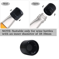 11 x Brand New Pack of 2 Mini Wine Stoppers, Wine Bottle Stopper with Twist Cap, Reusable Vacuum Wine Cork Stopper, Twist Lock Bulk, Reusable Vacuum Wine Cork Sealer, Wine Accessories for Party - RRP €99.66