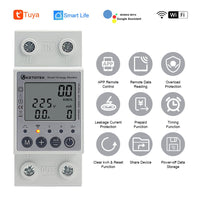 1 x RAW Customer Returns KETOTEK Smart 1 Phase Electricity Meter DIN Rail Digital LCD Energy Meter KWh Meter WiFi Remote Control DIN Rail AC Meter by Tuya Smart Life App - RRP €52.99