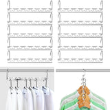 1 x RAW Customer Returns 10 Pcs Space Saving Hangers Metal Magic Hangers Stainless Steel Closet Wardrobe Magic Hangers for Clothes Pants Coat Portable Durable - RRP €16.13