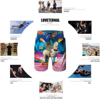 1 x RAW Customer Returns Loveternal Sloth Swim Trunks Funny 3D Duck Swim Trunks for Men Short Galaxy Quick-drying Galaxies Hawaii Swim Trunks 3XL - RRP €22.99