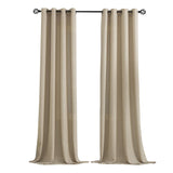 1 x RAW Customer Returns VOILYBIRD Natural Linen Structure Curtains with Eyelets Linen Curtains for Window Living Room Khaki, H x W 245 x 140 cm, Pack of 2  - RRP €36.99