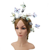 1 x RAW Customer Returns LEEMASING Women Girls Party Fairy Butterfly Hair Headband Headpiece Tiara Hoop Fascinator For Pageants Wedding Prom Birthday Plain  - RRP €13.1