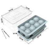 1 x RAW Customer Returns WIBIMEN Large Ice Cube Tray, 2.5 inch Whiskey Ice Mold, 2 Pack Sphere Mold with Container and Tongs, Leak Proof Round Ice Cube Mold, Easy Fill and Remove Ice Ball Maker for Whiskey, - RRP €38.41