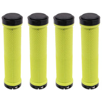 1 x RAW Customer Returns ANCLLO 2 Pairs Straight Bicycle Grips, Double Lock On Locking Mountain Bike Handlebar Anti-Slip Rubber Grips for Cycling Mountain Bike Road Bike MTB BMX Folding Bike - Yellow - RRP €20.4