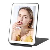 1 x RAW Customer Returns FUNTOUCH Rechargeable Cosmetic Mirror with Lighting, Portable Travel Mirror, 3 Colors Lighting Mirror, Dimmable Touch Screen, Foldable Makeup Mirror with Light for Home, Travel - RRP €20.48