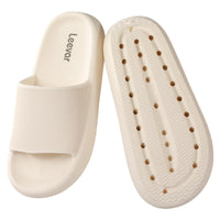 1 x RAW Customer Returns Leevar Slippers for Women Men, Cloud Shoes Thick Platform Summer Beach Eva Soft Sole Slide Sandals, Shower Quick Drying Bathroom Massage Pool Gym House Slipper White 35 36 EU  - RRP €60.0