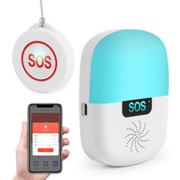 1 x RAW Customer Returns Shinmax Lifesaving Elderly, Elderly Pager Tuya WiFi Smart SOS Alarm Wireless Emergency Call Button for Elderly Patients Disabled Pregnant Women and Children Personal Alarm - RRP €44.92