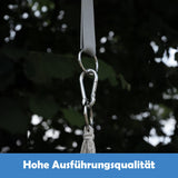 1 x RAW Customer Returns Swing attachment, hammock suspension, hanging chair attachment, fastening set made of tear-resistant polyester with 2 premium carabiners, length 100 cm - RRP €24.99