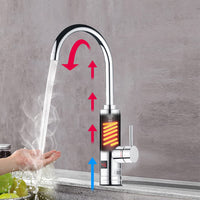 1 x RAW Customer Returns HOGART Electric tap with instantaneous water heater 230v for kitchen, garden, bathroom, caravan, camping, 2 attachments, smart heater, fitting with instant water heater, hot water tap, water boiler - RRP €55.7