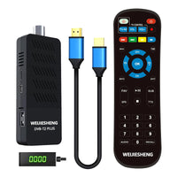 1 x RAW Customer Returns 2024 Digital Terrestrial Decoder, DVB-T2 Decoder, HD 1080P H265 HEVC Main 10-Bit, Support Ethernet USB WiFi Projector PVR Multimedia 2 in 1 Remote Control with TV Control  - RRP €37.04