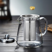 1 x RAW Customer Returns TAMUME Glass Teapot with Stainless Steel Strainer for Easy Pouring 750ML  - RRP €20.06