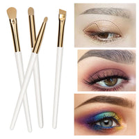 40 x Brand New 4 Pieces Eyeshadow Brushes Makeup Tool, Makeup Brushes, Eyeshadow Brush, for Eye Shadow Make Up Eyes, Eyeshadow Brushes Eyeshadow Blending Brush for Women and Girls, Pure White - RRP €242.8