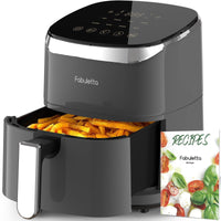 1 x RAW Customer Returns Fabuletta Hot Air Fryer 4L, 1680W Hot Air Oven, Max 230 Hot Air Fryers, Digital LED Touchscreen Air Fryer, Rapid Air and Fat Removal Technology, 9 Programs, Shake Mode, Quiet - RRP €70.58