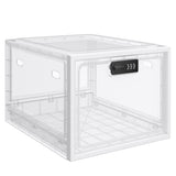 1 x RAW Customer Returns Lockable Box, Large Locking Box for Snack, Cell Phone, Prison, Food and Medicines as well as for Safe Storage of Items at Home - Transparent - RRP €28.22