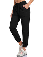 1 x Brand New MoFiz Tracksuit Pants Women Outdoor Trekking Trousers Breathable Nylon Lightweight Tight-Fitting Running Pants Black M - RRP €36.38