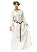 1 x RAW Customer Returns Battle-Merchant Medieval Dress Ana Women Viking costume long sleeve floor length cotton LARP garb natural, S  - RRP €45.56