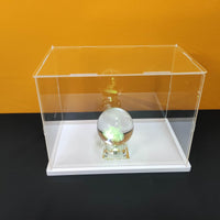 1 x RAW Customer Returns Clear Acrylic Display Case-Assemble ,Top Cove Openable Door, Thickened Base, Dust Cover Showcase for Action Figures Toys Collectibles 35x20x20cm 14x8x8in  - RRP €49.4