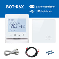 1 x RAW Customer Returns Gas boiler wifi thermostat, Weekly programmable wifi chronothermostat, Battery-powered wifi thermostat, Tuya control intelligent digital thermostat compatible with Alexa and Google Assistant - RRP €79.99