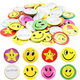 1 x RAW Customer Returns 40-piece set of smiley badges 4.5 cm round button pins smiley pins badges smile face badges metal buttons smiley round button pins smiley pins badges suitable for clothing, bag decoration - RRP €10.07