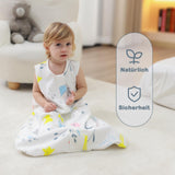 1 x RAW Customer Returns Mosebears Sleeping Bag Summer Baby Sleeping Bag 0.5 TOG Baby Sleeping Bag 100 Cotton Breathable Baby Sleeping Bag 2 Packs, S 0-6 Months  - RRP €26.18