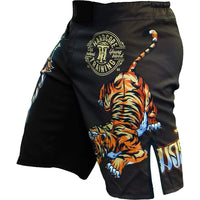 1 x RAW Customer Returns Hardcore Training Tiger Fight Shorts Men s MMA BJJ Grappling Fitness Boxing Muay Thai No Gi - RRP €39.95