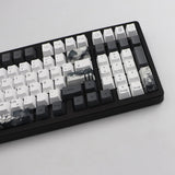 1 x RAW Customer Returns JSJT Ink Lotus Keycaps 140 Keys German Keycaps PBT OEM Profile Keycaps Keycaps Only for 61 68 84 87 96 108 Cherry MX Switches ANSI ISO Layout Mechanical Keyboards - RRP €41.34