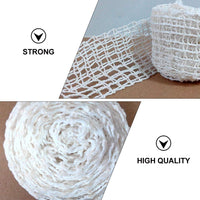 1 x Brand New YARNOW roasting net, ham net, smoking net, elastic cotton white net 100 x 5 cm, 6 rolls of sausage, ham, rolled roast, kitchen helper, cooking accessories, baking accessories, kitchen at home, restaurant - RRP €21.39