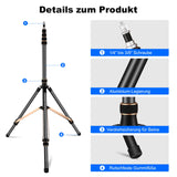 1 x RAW Customer Returns Soonpho Aluminum Alloy Light Stand with 180 Reversible Legs, 1 4 -3 8 Screw Adapter and Bag, 102.36in 260cm Travel Tripod for Outdoor Photography Speedlite Strobe Softbox - RRP €68.0