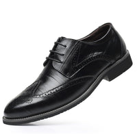 1 x RAW Customer Returns Brogue Men s Lace Up Oxford Shoes for Wedding Business Leather Black 48 EU - RRP €58.8