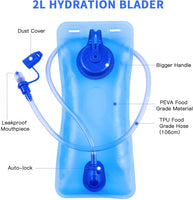 1 x RAW Customer Returns KUYOU Hydration Bladder 2 Liter Water Storage, Improved Leak-Proof Water Bladder Hydration Backpack Replacement with Quick Release Insulation Tube and Auto Shut-Off Valve for Climbing, Cycling, Running - RRP €36.0